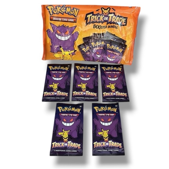 Halloween Pokémon BOOster Bundle Packs New unopened Trick or Trade 5 packs - Picture 1 of 4